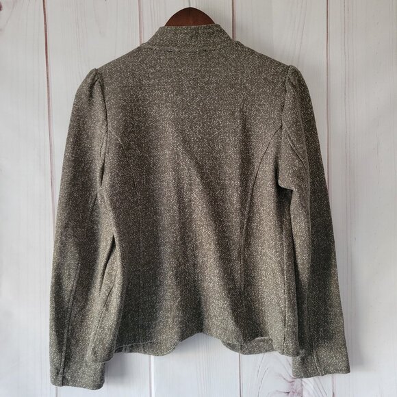 Tommy Hilfiger Tweed Open Front Cardigan Military Jacket, Women’s M, Olive Green - Picture 4 of 9